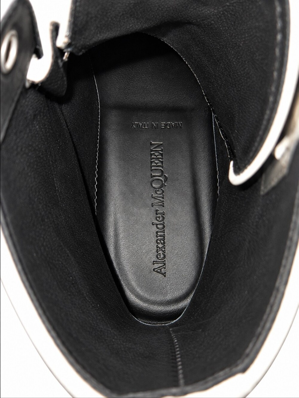 ALEXANDER MCQUEEN | Tread Slick Graffiti Leather High Top Boots EU 43 US 10 - Picture 9 of 11